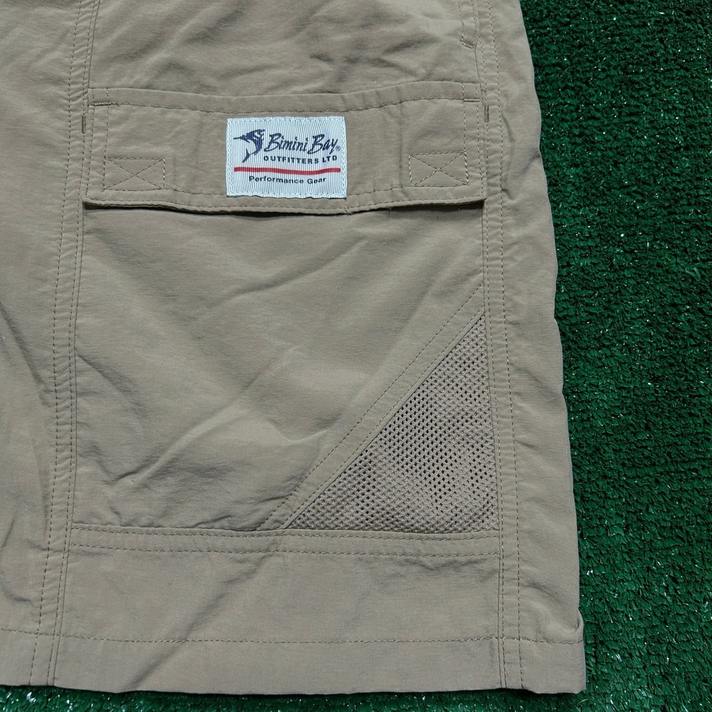 Bimini Bay Outfitters Cargo Mens XL Tan Performance Fishing Hiking Utility - Picture 8 of 12